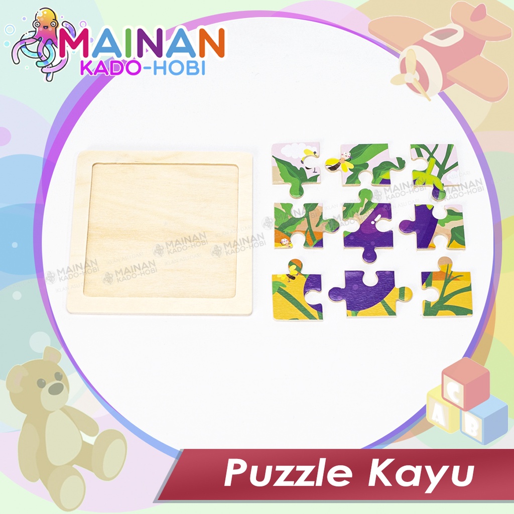 MAINAN MONTESSORI ANAK PUZZLE KAYU WOODEN BLOCK