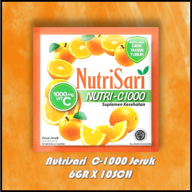 

Nutrisari C-1000 Jeruk 6GR X 10SCH