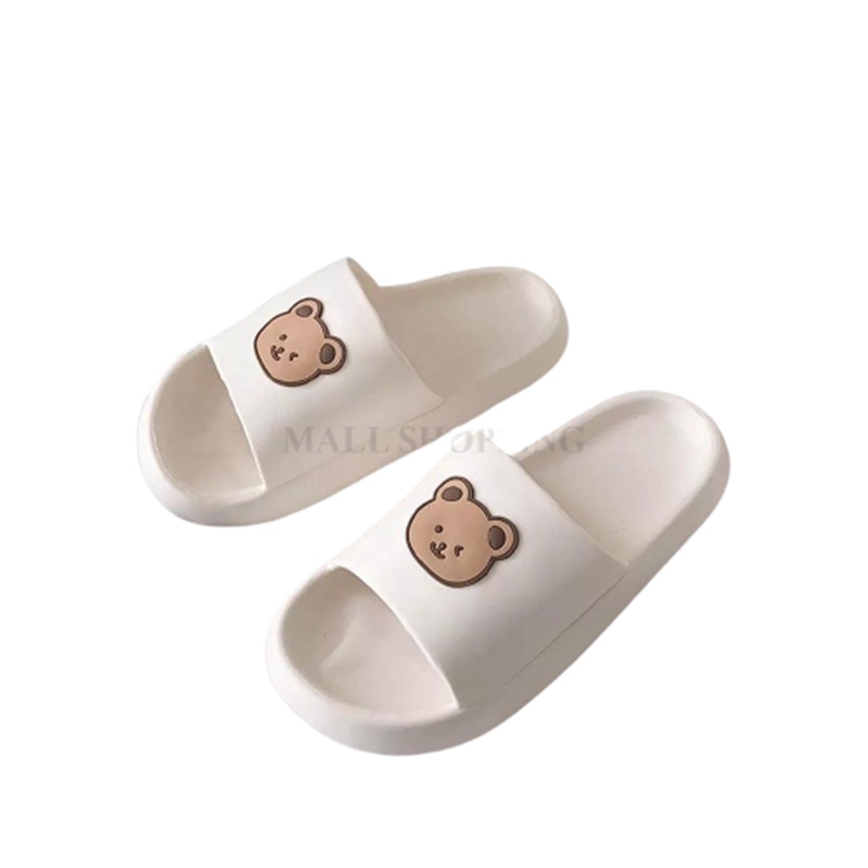 Sendal Wanita Sandal Slop Sandal Karet Sandal Jelly Sandal Rumah Motif Beruang MALL SHOPPING