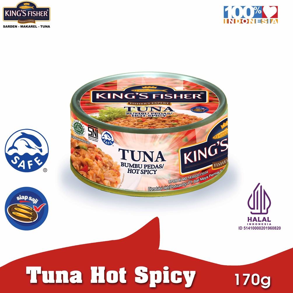 

HOT Product King's Fisher Tuna Canned Hot Spicy Daging Tuna Makanan Kaleng 170 gr ..,,.,,.,