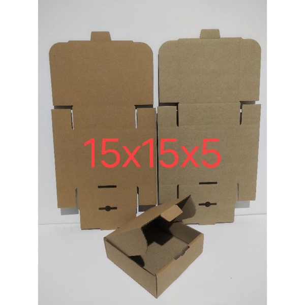 

kardus die cut 15x15x5cm kraft medium