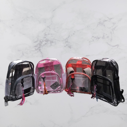 Tas Ransel Wanita Transparan Korean/TAS RANSEL LAPTOP POLOS TAS MIKA TAS JARING TAS MURAH TAS TRANSPARAN