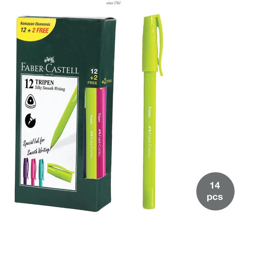 

Paling Disukai Faber-Castell Ballpen Pen Tripen 0.7mm MixBarrel Black Ink Box 12 Free 2 Pcs 44F,,,