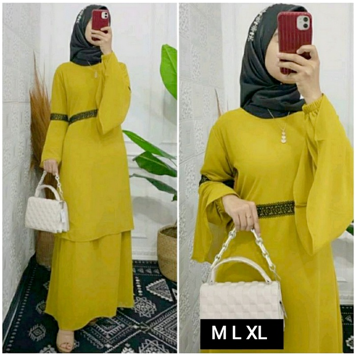 Dress Remaja Premium Kondangan Lebaran Raya Lime Lemon Kasual Jumbo Mewah Kekinian Terbaru 2023