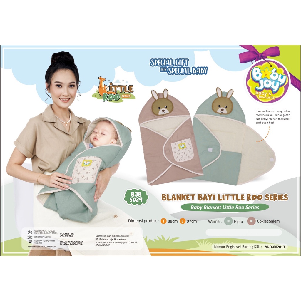 Baby Joy Baby Blanket Selimut Bayi Lembut &amp; Halus Little Roo Series - BJB 5024