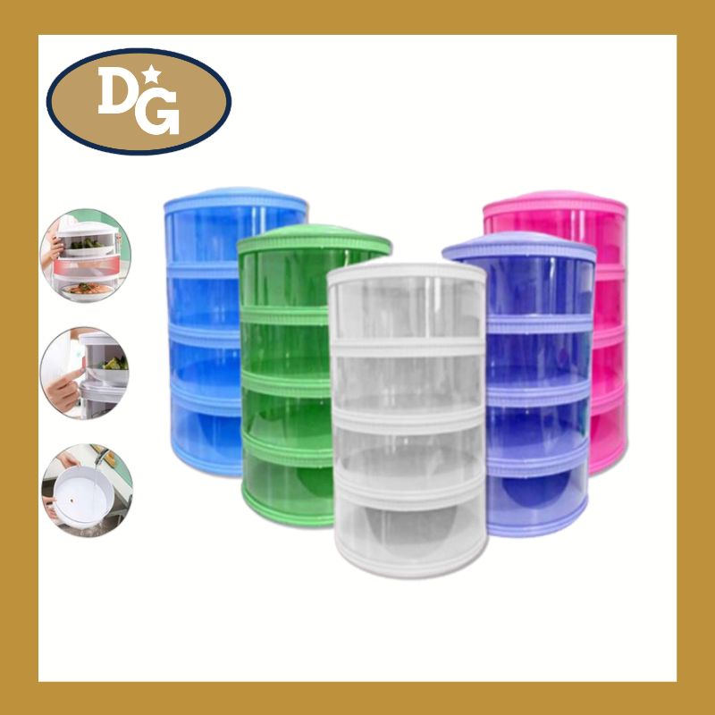 Tudung Saji Warna 4 Susun Serbaguna Penutup Penyimpanan Makanan