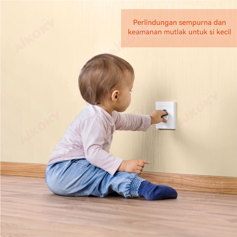 Aikoky Penutup stop kontak dinding dari anak/Pengaman colokan listrik dari bayi