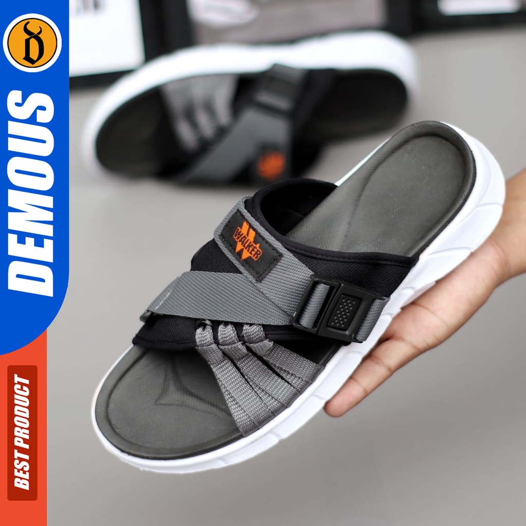 DEMOUS Giannis - Sandal Slide Pria Sendal Casual Distro Terbaru