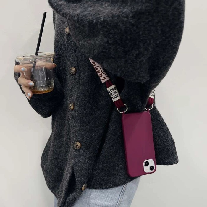 

Lanyard Sling Lanyard Case Tali Casing Iphone X Xr 11 12 13 Pro Max Mini