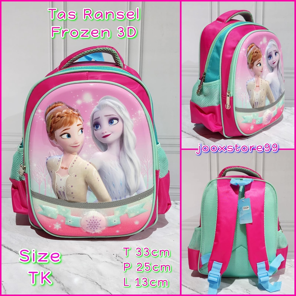 Tas Sekolah Ransel Anak TK Motif Timbul 3D Glossy Tas Gendong Anak Import Backpack Anak Perempuan dan Laki - Laki