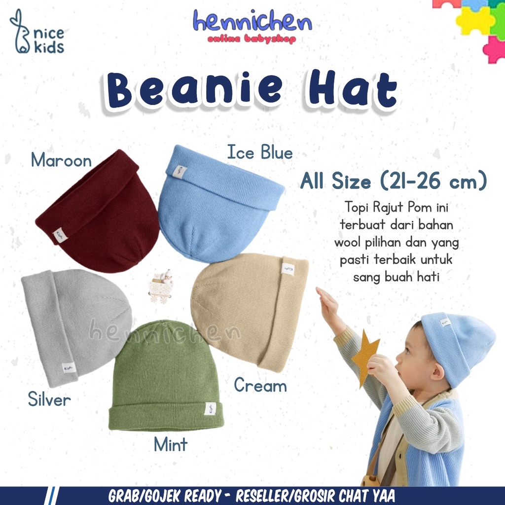 Nice Kids - Beanie Hat kupluk anak kupluk bayi (6-12 - 4 Tahun)