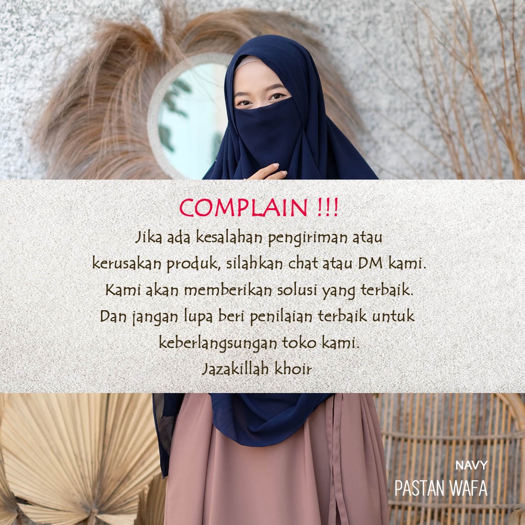 Jilbab Pasmina Instan Ceruty Babydoll Wafa by Alfajar Free Cadar