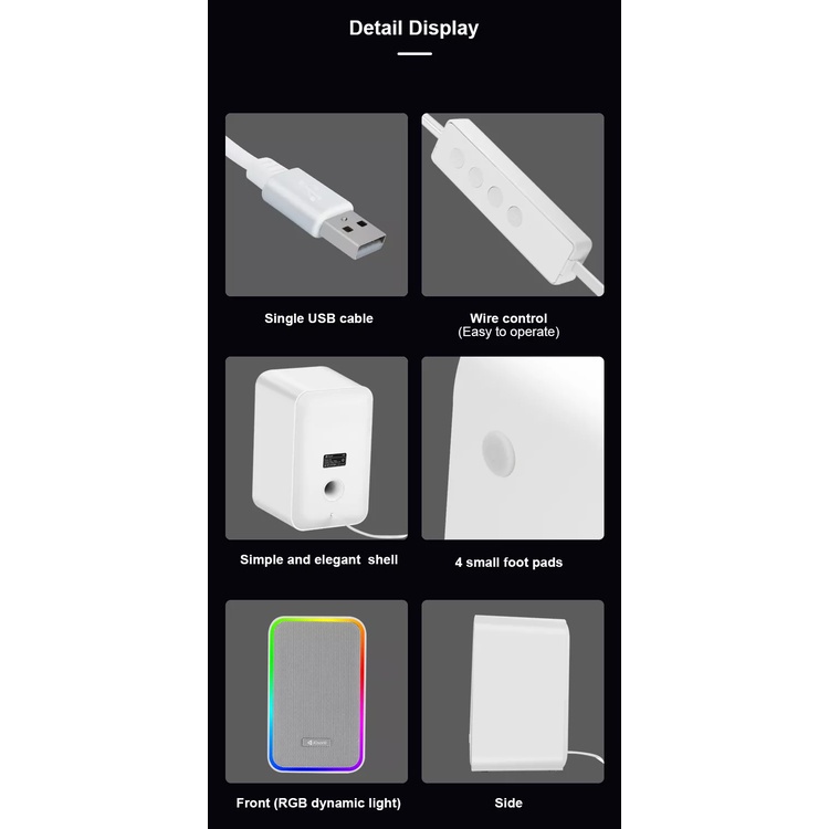 Speaker Kisonli 2 Channel X21 With RGB LED Light Speaker PC Gaming Bass - ACS