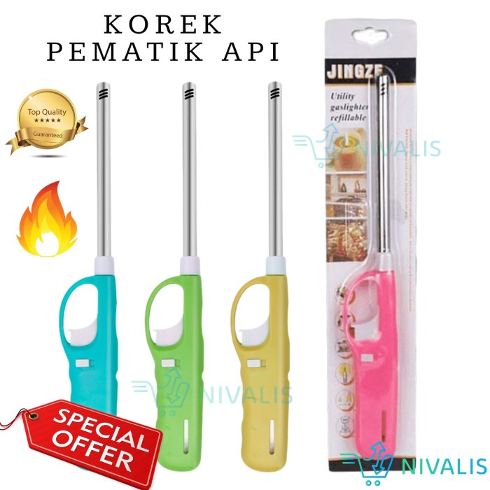 [Korek] Pemantik Api Kompor Gas Serbaguna Korek Api Gas Refill Korek Isi Ulang [Brav47]