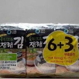 

Sale ￣ 6+3 Dried Seaweed Rumput Laut Minyak Zaitun | Chung Jung One ♣