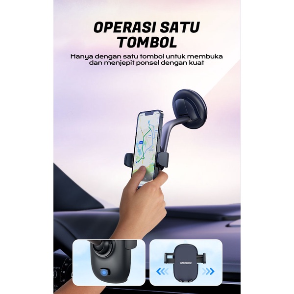 NAMOTA Car Holder Dashboard Phone Mount 360° Dudukan HP Universal Original NC-H01 Blue