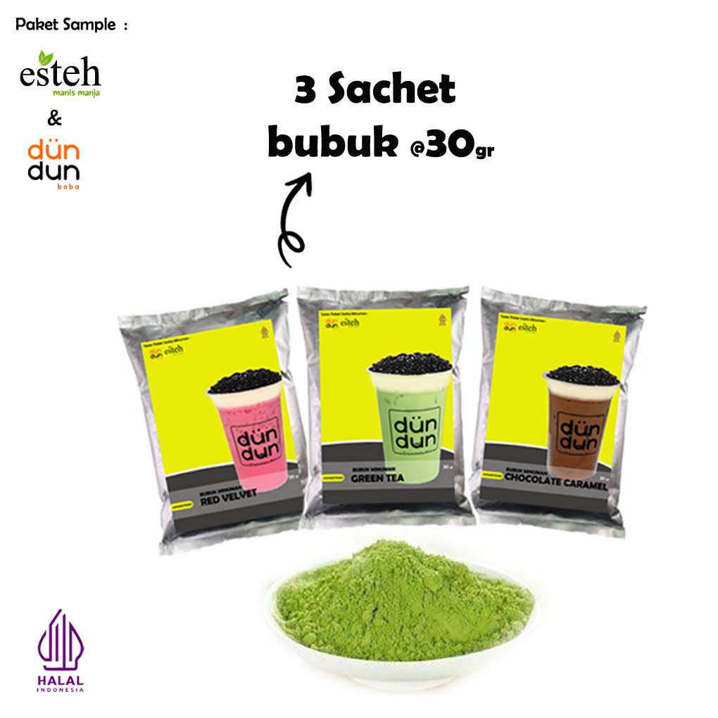 

Bubuk Minuman - Sample Paket Usaha - Boba - esteh - 3x30gr