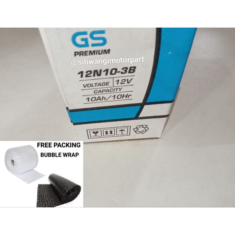 Aki Motor Accu GS 12N10-3B Thunder 125 ASLI GS ASTRA 100% Aki Basah