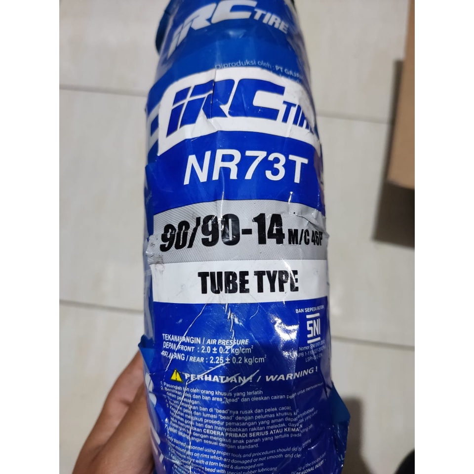 Ban Luar IRC 90 / 90 Ring 14 NR 73T NR73T Ban Belakang Vario Tube Type Non tubeless