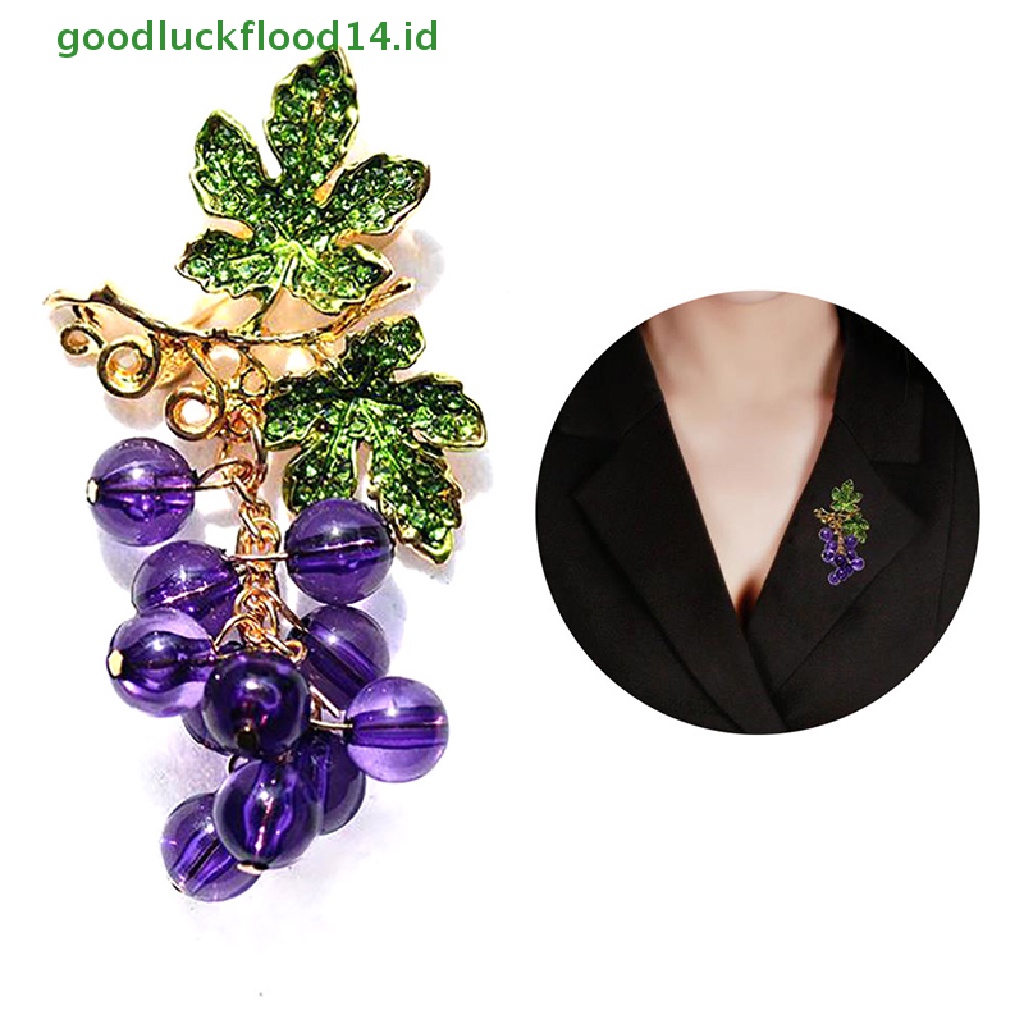 [GOOGFOUR] 1pc Anggur Bros Untuk Wanita Brooch Pin Fashion Perhiasan Elegan Pernikahan Bros [TOP]