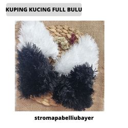 Sepasang Kuping Helm Full Bulu / sepasang aksesoris kuping kucing helm ful bulu / kuping kucing full