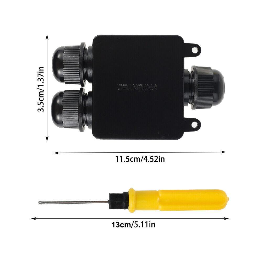 POPULAR Junction Box Kotak Plastik Proyek Elektronik Case Outdoor Waterproof Case 3arah Luar Pakai Konektor Kabel Kawat