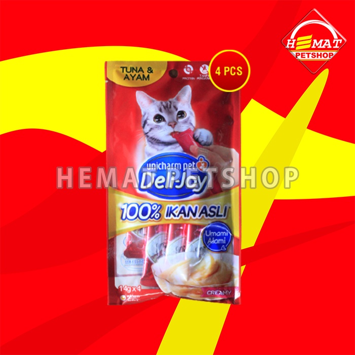 Snack Kucing Deli Joy Creamy Cat treat Cemilan 14 Gram