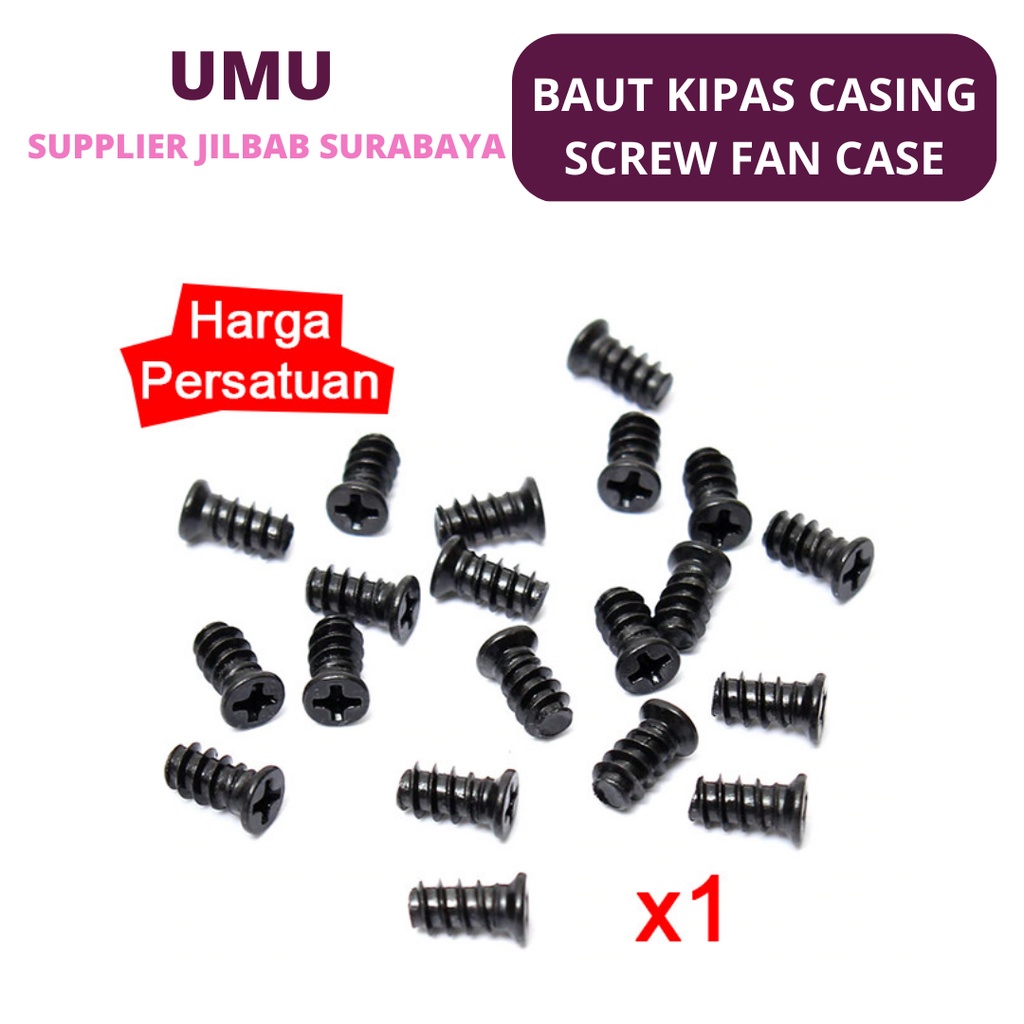 (UMU SUPPLIER) BAUT KIPAS CASING FAN SCREW SCREWS CASE PENDEK PC KOMPUTER DESKTOP