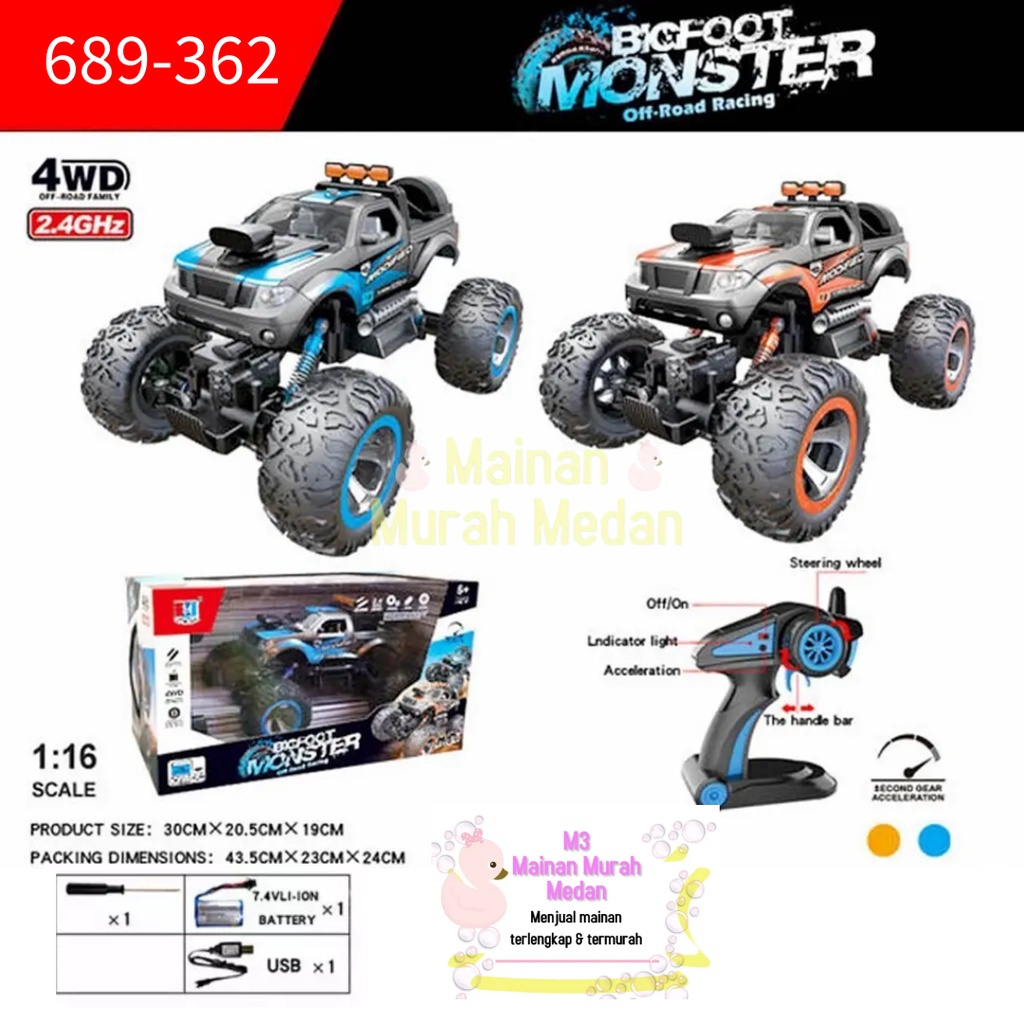 Mainan Murah Medan - Mainan RC / Remote Control BigFoot Monster 689-363