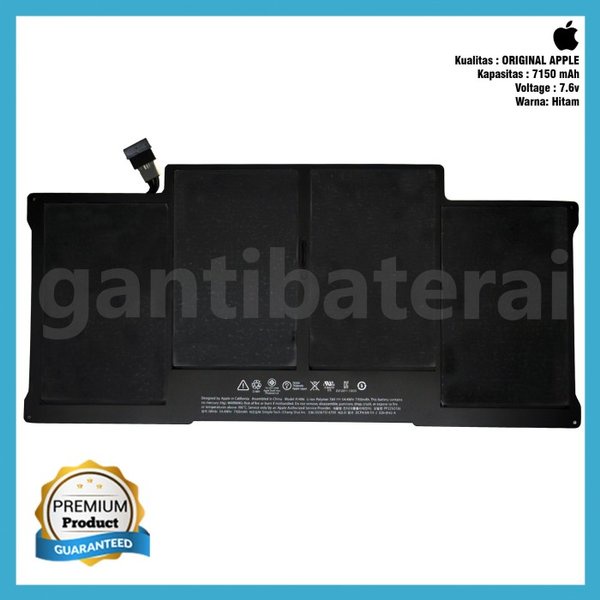 Baterai Macbook Air 13 A1466 (A1496)