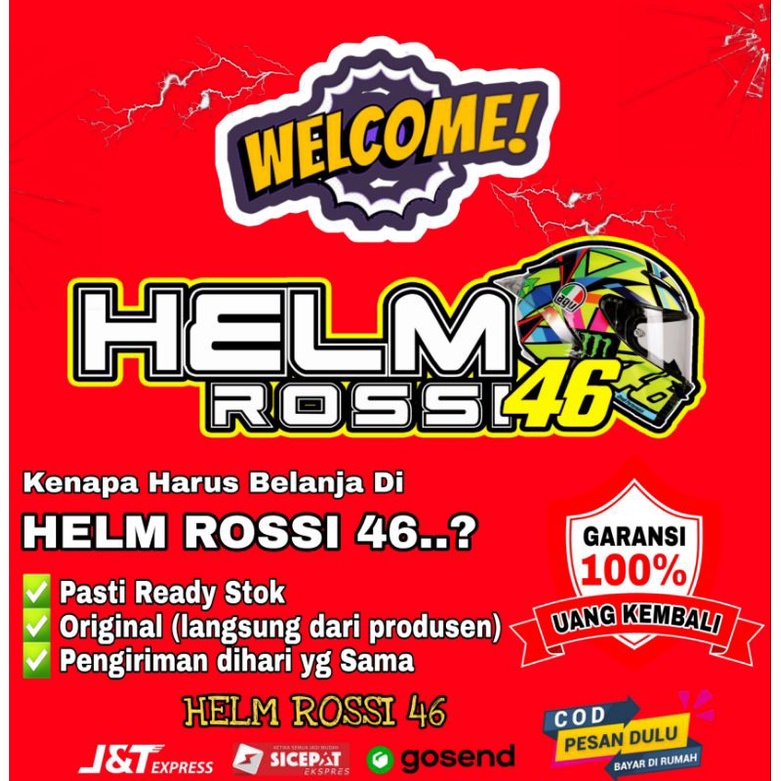 HELM GIFT SARGON MERAH DOFF rep NJS KAIROZ + Visor FLAT Venom + Spoiler