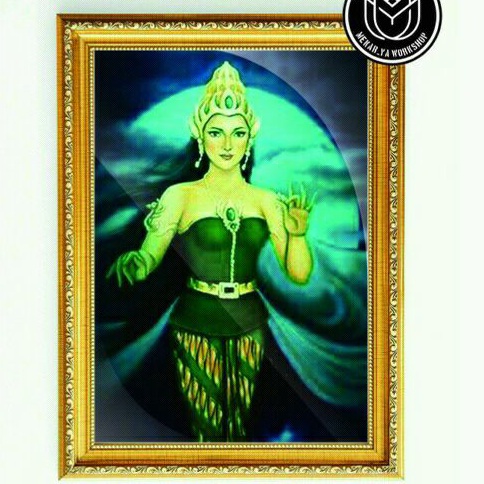 (SUDAH TERMASUK BINGKAI) Hiasan Dinding Kanjeng Ratu Kidul Bunda Ratu Kidul pantai selatan