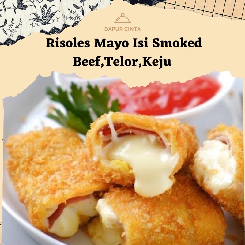 

Risoles Mayo Smoked beef/daging asap & Telur keju (Frozen) 1PACK (5PCS)