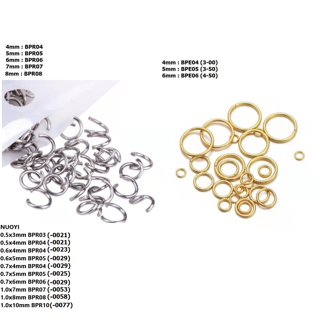 Ring Baja Uk 4,5,6,7,8mm Harga/100 - 200pc