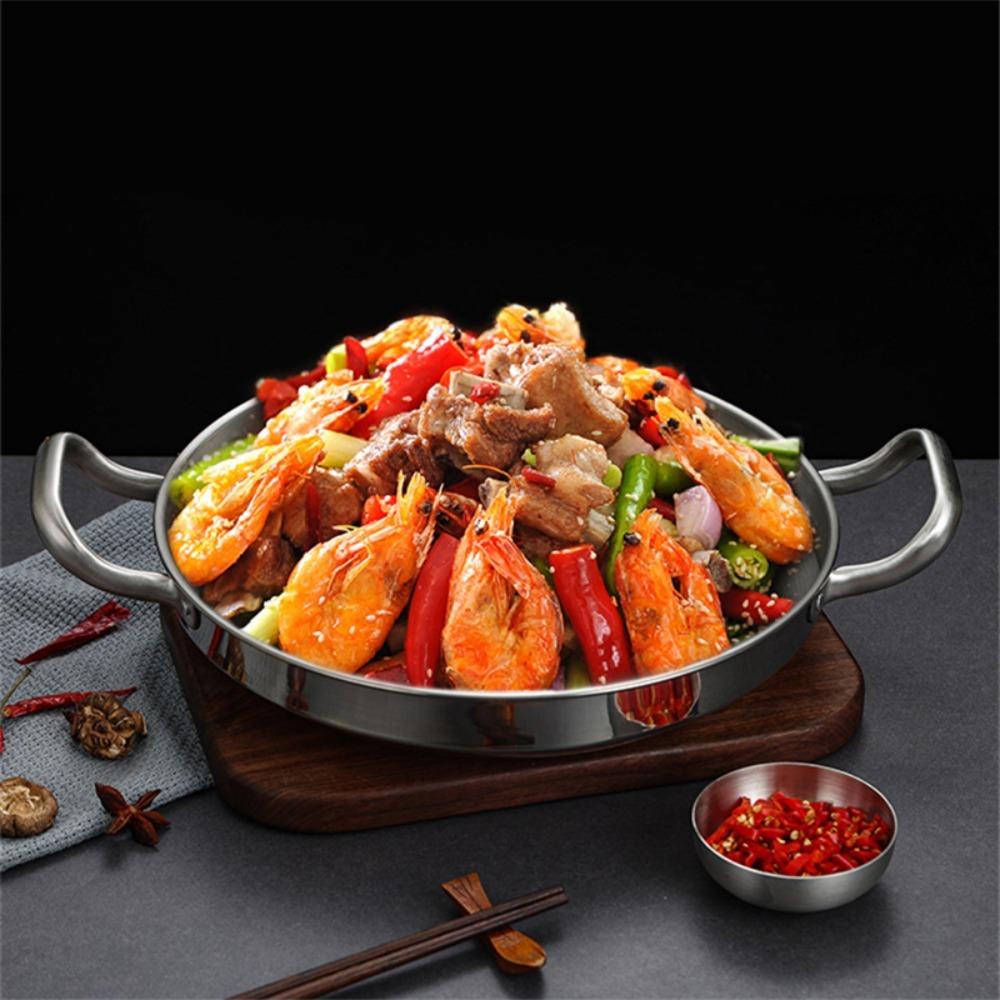 Solighter Panci Nasi Seafood Dengan Gagang Cookware Panci Kering Paella Pan