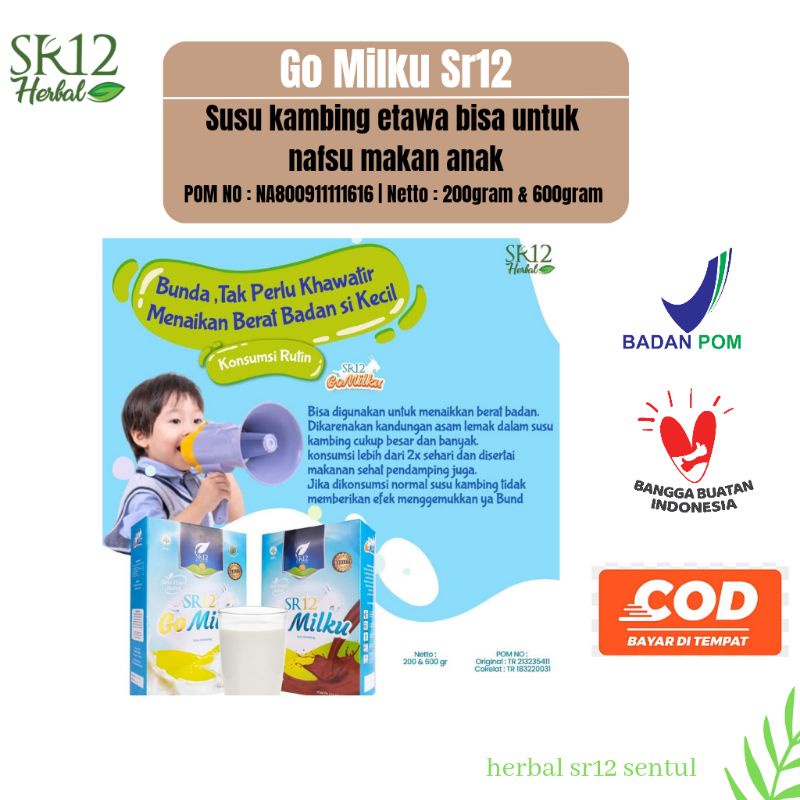 

Go Milku Sr12 Susu Kambing Bagus Untuk Nafsu makan Anak Rasa Enak Tidak Bau Amis Bpom Halal Original