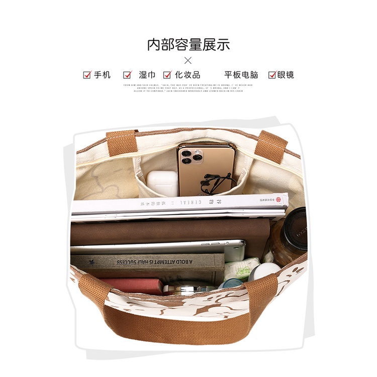 △Sera MUJI Tas Kanvas Wanita Musim Panas Komuter Tas Kapasitas Besar Niche Satchel Bag Tas Tangan Kelas Pelajar Tas Bahu