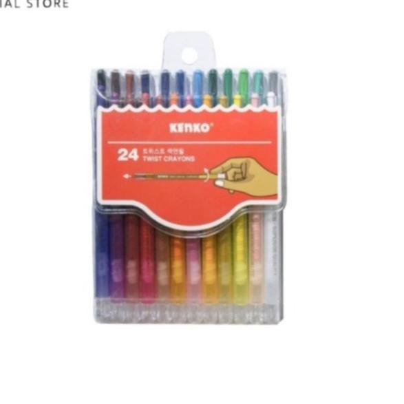 

~ Twist Crayon / Crayon Putar Kenko isi 24 warna Trendy