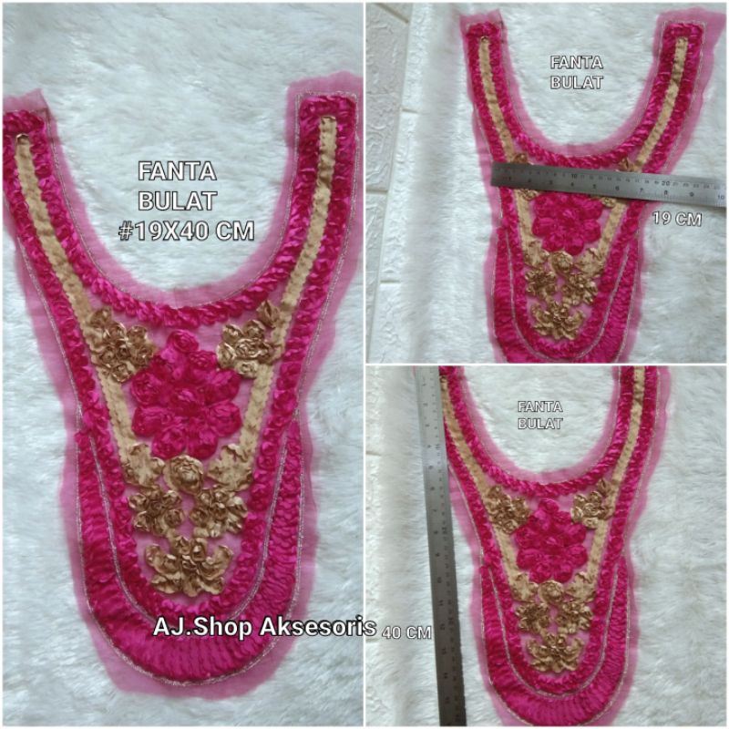 RENDA KERAH BORDIR / APLIKASI RENDA KERAH BAJU PAKAIAN HARGA  PERPCS
