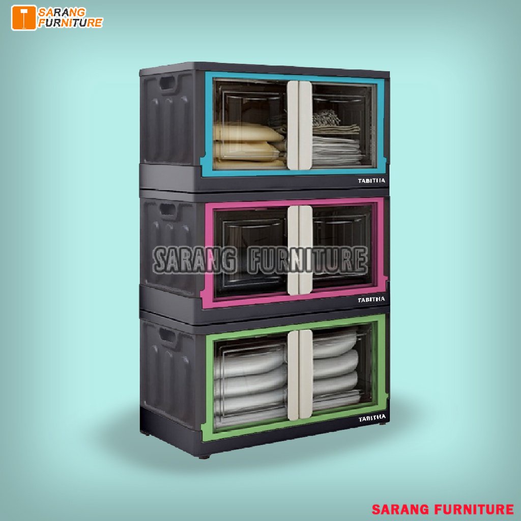 CONTAINER BOX Multipurpose Folding Cabinet LEMARI LIPAT PLASTIK TABITHA JUMBO Tabitha MPFC Container Box JUMBO 60L