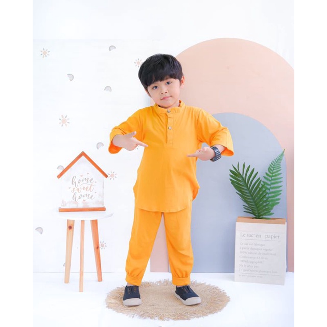 Setelan Kurta Anak Koko Wali Smilee Original Super Premium Baju Muslim Laki-Laki