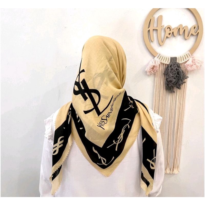 hijab segi empat voal motif umama/hijab denay fashion/ hijab ysl