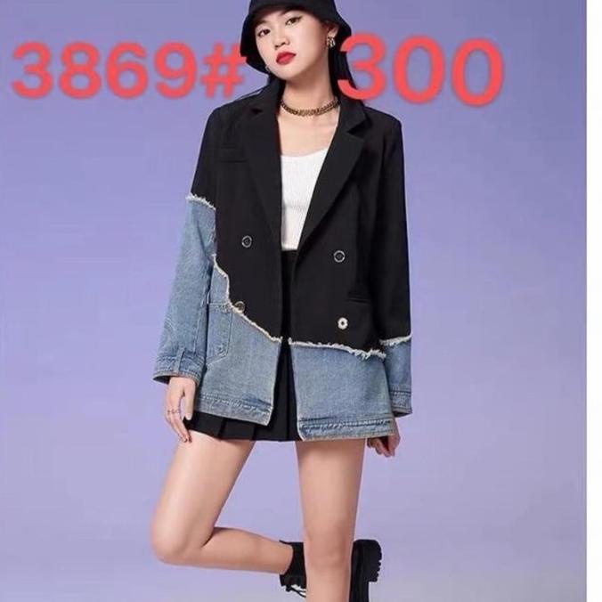 Blazer Jeans Black Premium Import Bangkok Terbaru