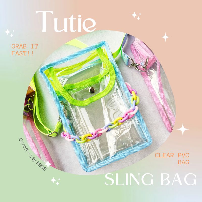 Tutie sling bag - tas hape - tas hp transparan - tas hp mika - tas sling mika - tas mini mika sling 