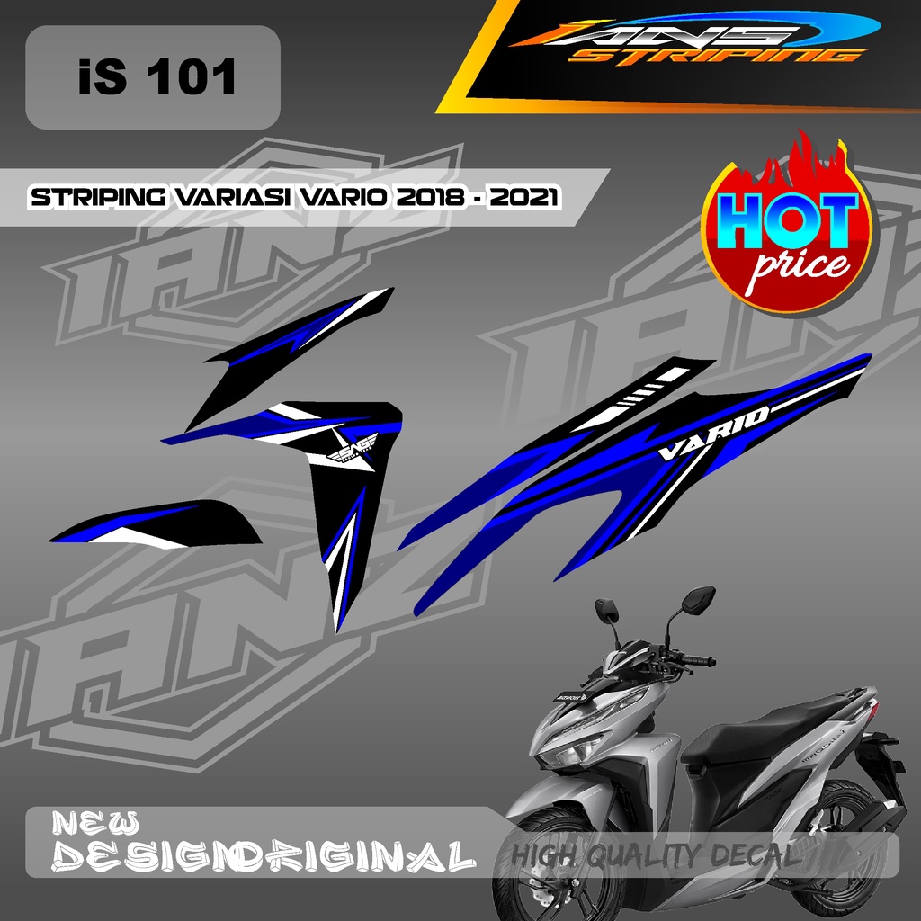 STIKER STRIPING VARIO Led Vario 150 MOTIF GRAFIK RACING BAHAN HOLOGRAM / NON HOLOGRAM IS101