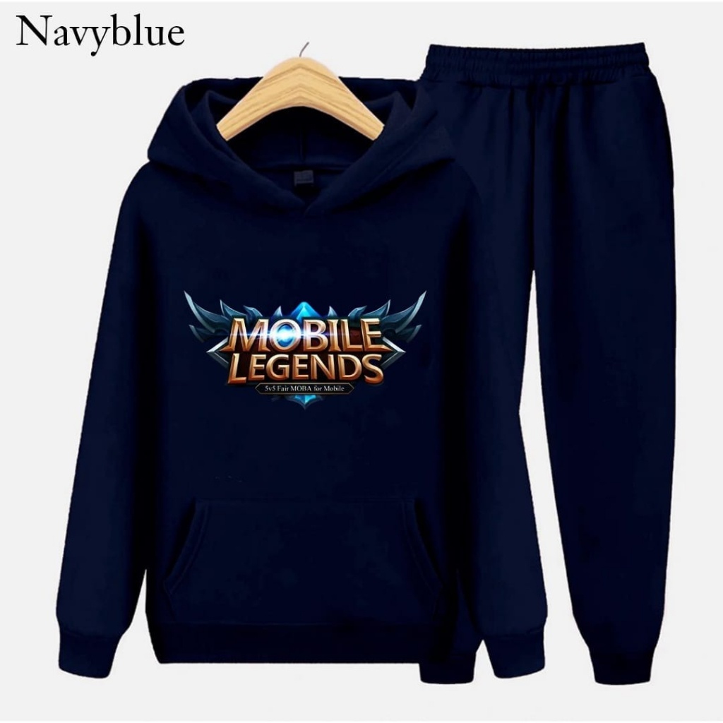 Hzl_outfit Setelan Hoodie Sweater Anak Logo Mobile Legend/Hoodie Setelan Anak