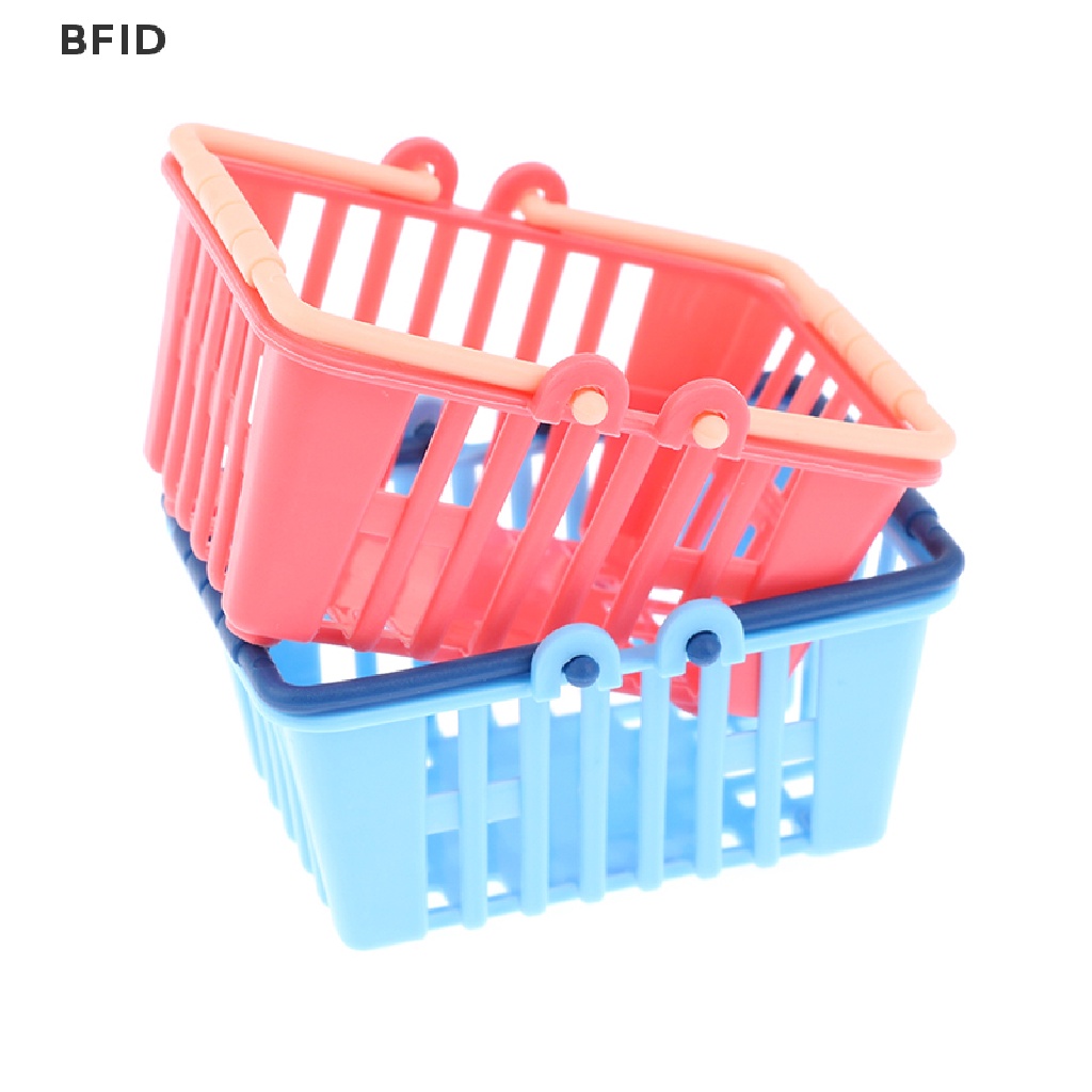 [BFID] Keranjang Belanja Mainan Anak Mini Supermarket Shopping Hand Basket Model Rumah Boneka [ID]