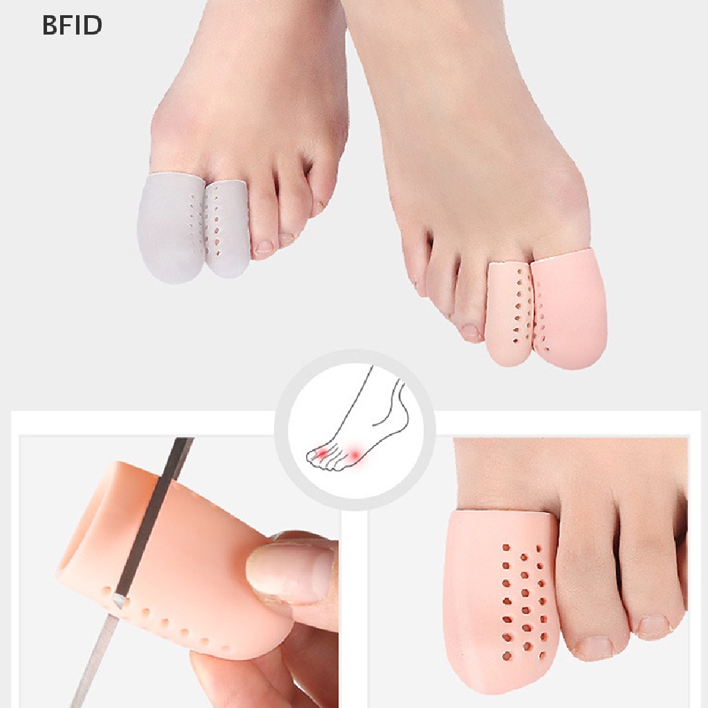 [BFID] 1pasang Pelindung Jari Kaki Silicone Gel Cover Cap Toe Separator Pereda Nyeri [ID]