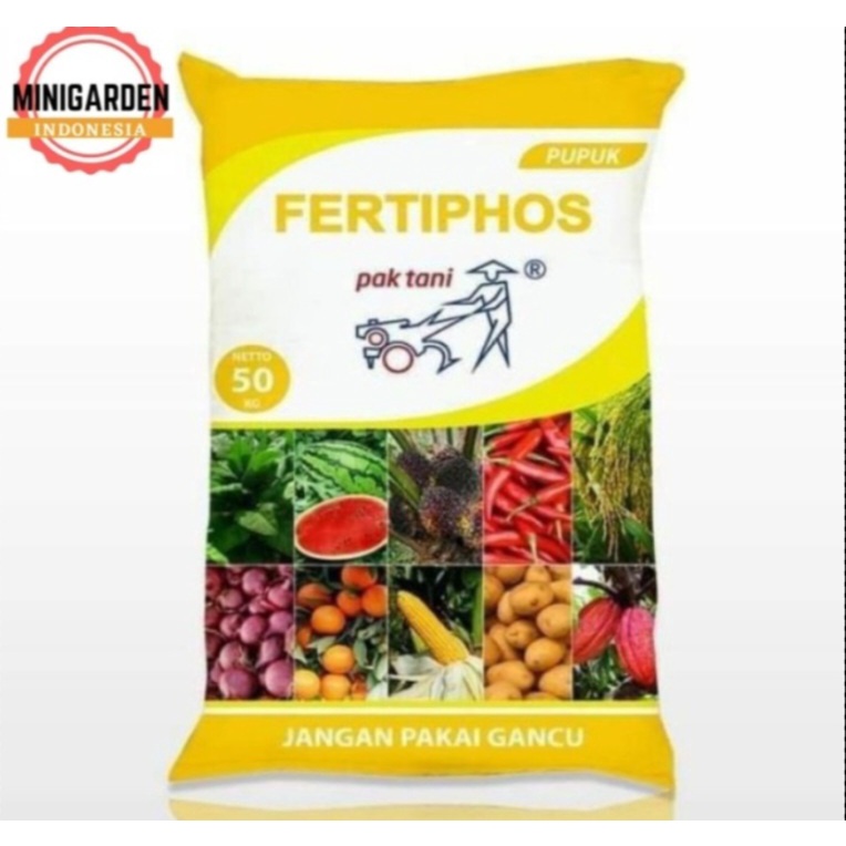 FERTIPHOS HITAM ZAK 50 KG pupuk pak tani TSP penyubur tanah