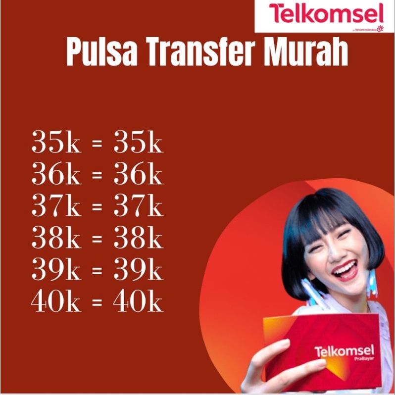Pulsa Telkomsel//Telkomsel Murah//Pulsa Transfer//Pulsa Murah//Pulsa Unik//Pulsa 35k,36k,37k,38k,39k